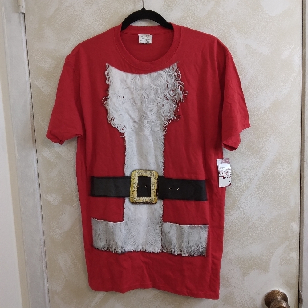 Size M 38 40 Santa Clause Costume T Shirt Short Sleeve NWT Christmas
